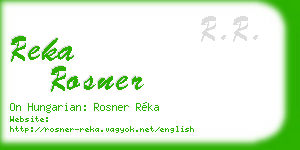 reka rosner business card